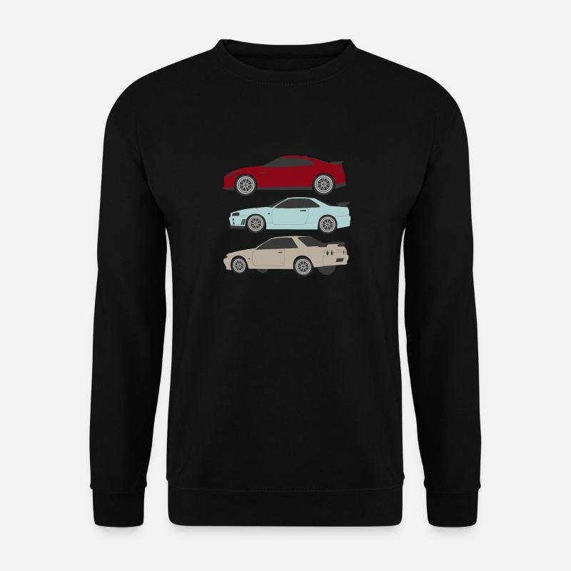 Gestapelte Autos - Unisex Pullover - Schwarz