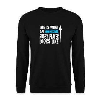 Rugby - Unisex Pullover - Schwarz - Vorne - Alina (178cm) & Michal (187cm)