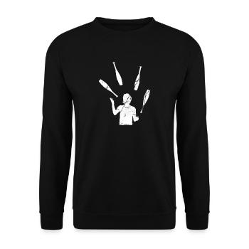 Jongleur T-Shirt - Unisex Pullover - Schwarz - Vorne - Alina (178cm) & Michal (187cm)