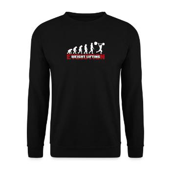 Gewichtheben sportliche Entwicklung - Unisex Pullover - Schwarz - Vorne - Alina (178cm) & Michal (187cm)