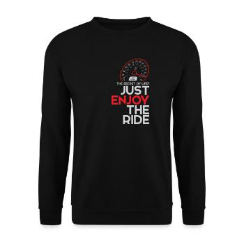 Car tire gasoline cart man cylinder piston - Unisex Sweatshirt - black - Front - Alina (178cm) & Michal (187cm)