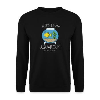 Aquarium Aquarium Reinigungs Geschenk - Unisex Pullover - Schwarz - Vorne - Alina (178cm) & Michal (187cm)