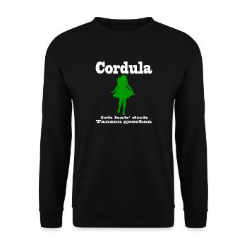 Cordula - Ich hab dich Tanzen gesehen - Unisex Pullover - Schwarz - Vorne - Alina (178cm) & Michal (187cm)