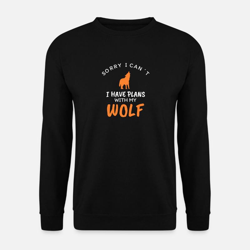 Wolf - Unisex Pullover - Schwarz