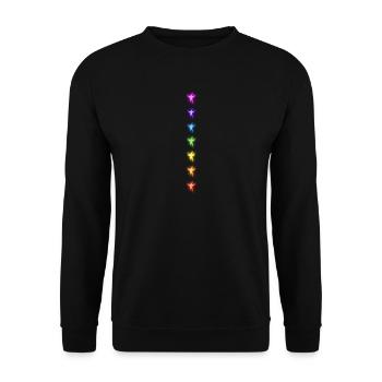 Yoga Sieben Chakra Yogi Meditation Fitness Gym - Unisex Pullover - Schwarz - Vorne - Alina (178cm) & Michal (187cm)