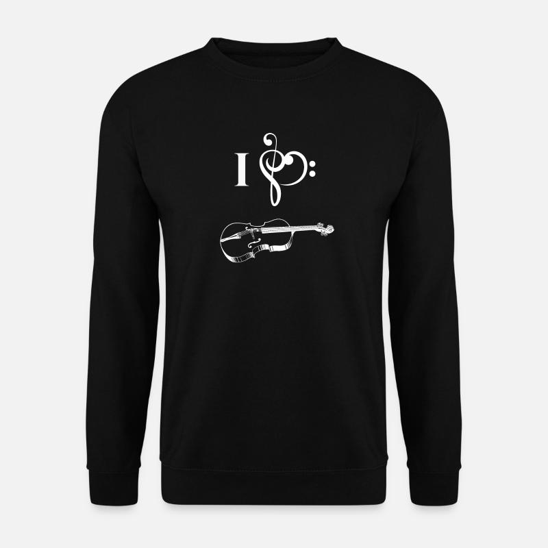 Violine - Geige - Geiger - Ich liebe Geige - Unisex Pullover - Schwarz