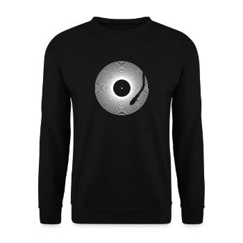 Vinyl Record Hi-Fi Vinylist Schallplatte - Unisex Pullover - Schwarz - Vorne - Alina (178cm) & Michal (187cm)