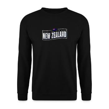 Neuseeland - Unisex Pullover - Schwarz - Vorne - Alina (178cm) & Michal (187cm)