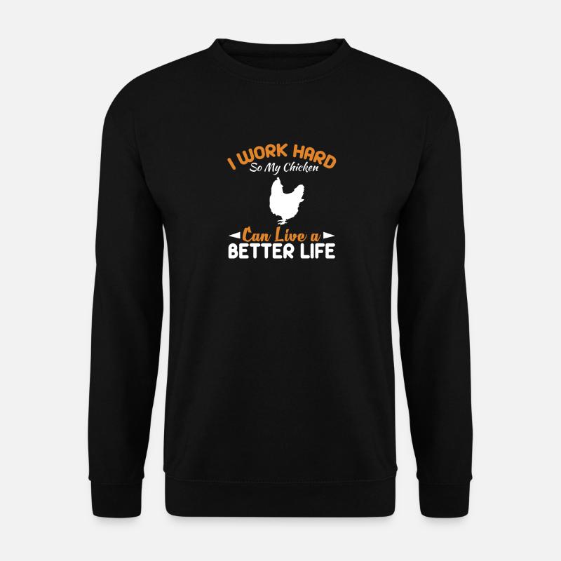 Huhn - Unisex Pullover - Schwarz