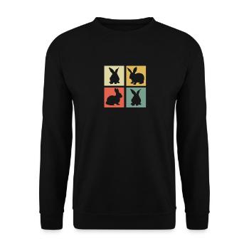 Hare - Unisex Sweatshirt - black - Front - Alina (178cm) & Michal (187cm)