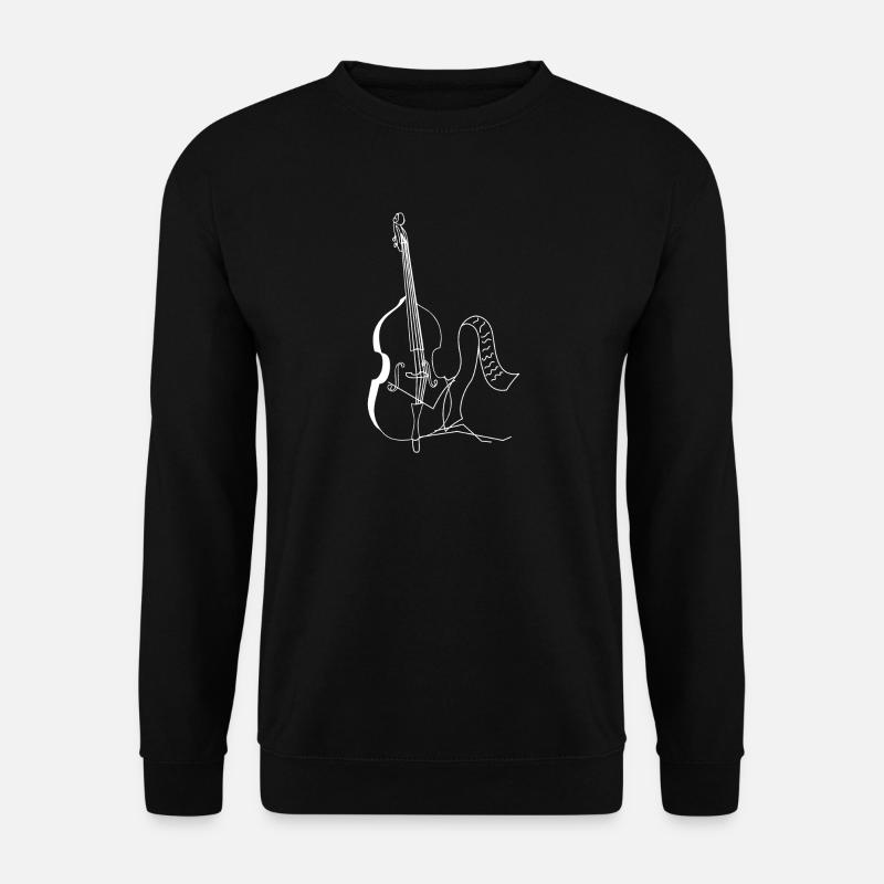 Kontrabass Double Bass Kontrabassist Notenblatt - Unisex Pullover - Schwarz