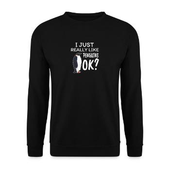 manchot - Sweat-shirt Unisexe - noir - Devant - Alina (178cm) & Michal (187cm)