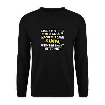 A box of beer for 2 men - Unisex Sweatshirt - black - Front - Alina (178cm) & Michal (187cm)