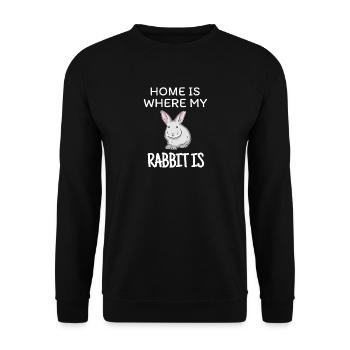 lièvre - Sweat-shirt Unisexe - noir - Devant - Alina (178cm) & Michal (187cm)
