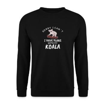 Koalabär - Unisex Pullover - Schwarz - Vorne - Alina (178cm) & Michal (187cm)