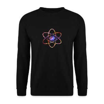 Physics Energy Atom Physicist Student Gift - Unisex Sweatshirt - black - Front - Alina (178cm) & Michal (187cm)