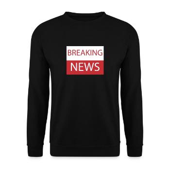 BREAKING NEWS - Unisex Pullover - Schwarz - Vorne - Alina (178cm) & Michal (187cm)