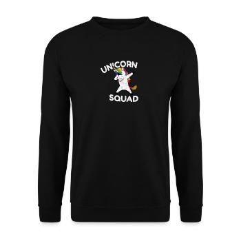 Unicorn Unicorn Squad Unicorn Rainbow Dab Dabbe - Unisex Sweatshirt - black - Front - Alina (178cm) & Michal (187cm)