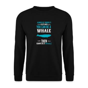 Wal - Unisex Pullover - Schwarz - Vorne - Alina (178cm) & Michal (187cm)