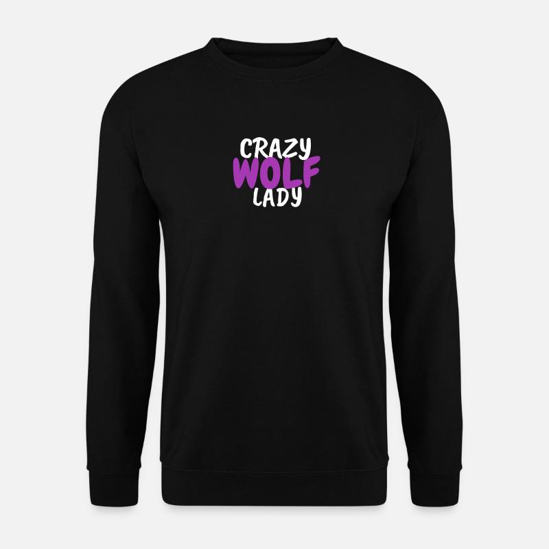 Wolf - Unisex Pullover - Schwarz