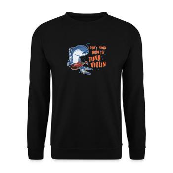 Thon violon violon jeu de mots drôle Cadeau - Sweat-shirt Unisexe - noir - Devant - Alina (178cm) & Michal (187cm)