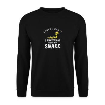 Snake - Unisex Sweatshirt - black - Front - Alina (178cm) & Michal (187cm)