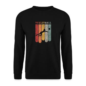 Volleyball Women's Team Club Gift Gift Idea - Unisex Sweatshirt - black - Front - Alina (178cm) & Michal (187cm)
