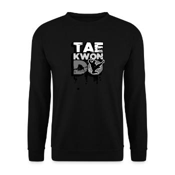 Combat de Taekwondo - Sweat-shirt Unisexe - noir - Devant - Alina (178cm) & Michal (187cm)