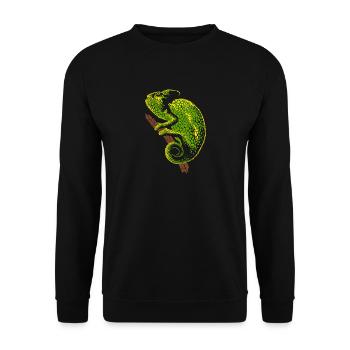 Caméléon reptile - Sweat-shirt Unisexe - noir - Devant - Alina (178cm) & Michal (187cm)