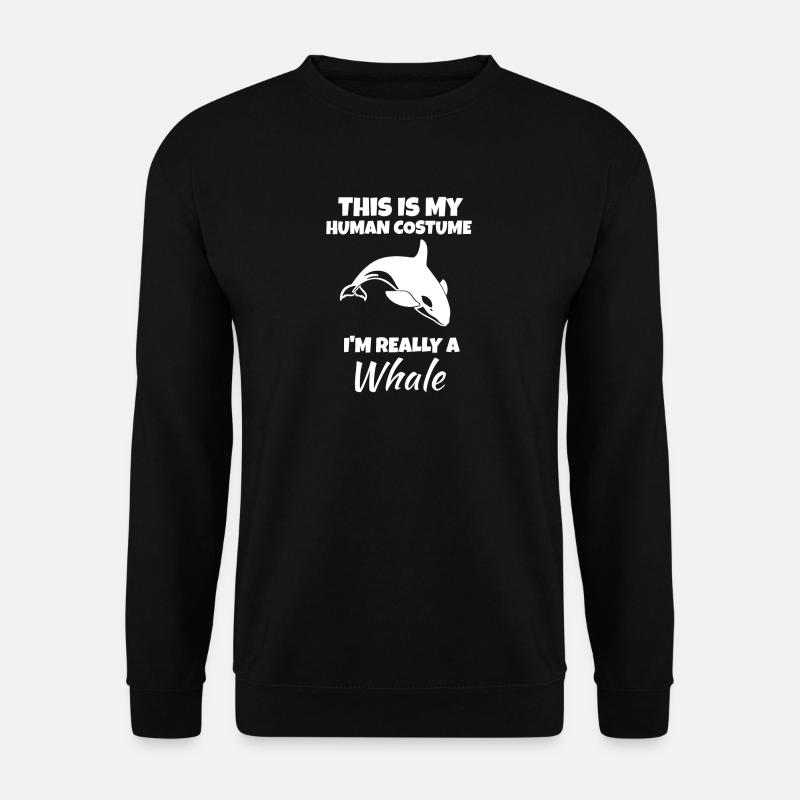 Wal - Unisex Pullover - Schwarz