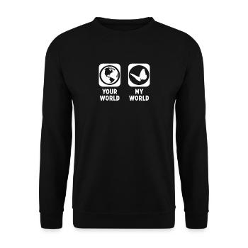 butterfly - Unisex Sweatshirt - black - Front - Alina (178cm) & Michal (187cm)