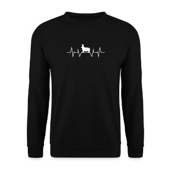 Nilpferd - Unisex Pullover - Schwarz - Vorne - Alina (178cm) & Michal (187cm)