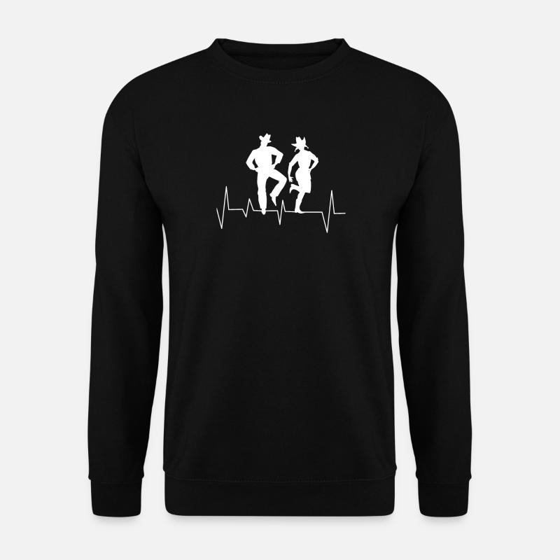 Linedance - Linedancer - Country - Herzschlag - Unisex Pullover - Schwarz