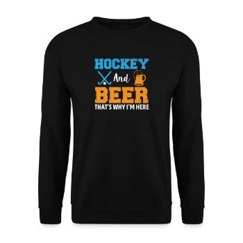 Hockey and beer - Unisex Sweatshirt - black - Front - Alina (178cm) & Michal (187cm)