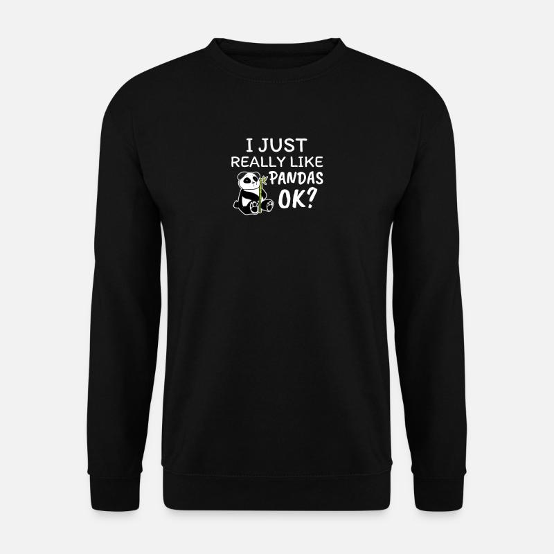 Panda - Unisex Pullover - Schwarz