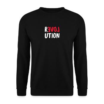 Love Love Revolution - Unisex Sweatshirt - black - Front - Alina (178cm) & Michal (187cm)