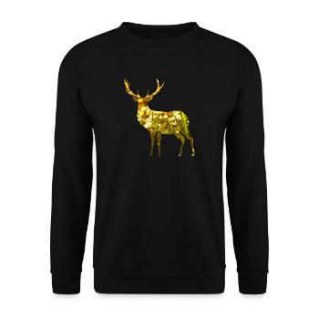 Deer, nature, meadow, forest - Unisex Sweatshirt - black - Front - Alina (178cm) & Michal (187cm)