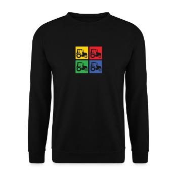 Landwirt - Unisex Pullover - Schwarz - Vorne - Alina (178cm) & Michal (187cm)