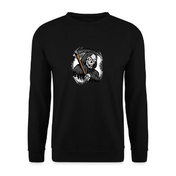 Faux homme avec tête de mort - Sweat-shirt Unisexe - noir - Devant - Alina (178cm) & Michal (187cm)