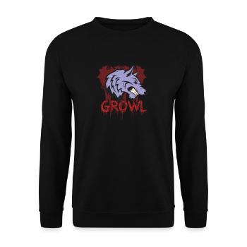 Howling Wolf - Unisex Sweatshirt - black - Front - Alina (178cm) & Michal (187cm)