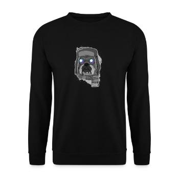 Bouledogue avec bonnet et lunettes - Sweat-shirt Unisexe - noir - Devant - Alina (178cm) & Michal (187cm)