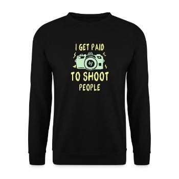 Photographer shoots people - Unisex Sweatshirt - black - Front - Alina (178cm) & Michal (187cm)