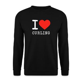J'aime le curling le curling sur glace - Sweat-shirt Unisexe - noir - Devant - Alina (178cm) & Michal (187cm)