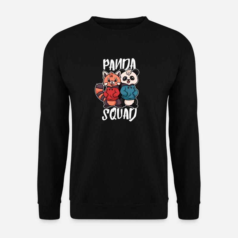 Roter kleiner Panda Pandabär Squad Geschenk - Unisex Pullover - Schwarz