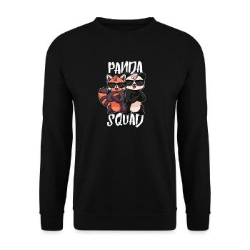 Red Little Panda Panda Bear Squad Gift - Unisex Sweatshirt - black - Front - Alina (178cm) & Michal (187cm)