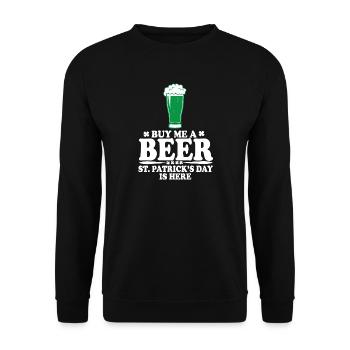 Saint Patrick's Day, Beer, Beer, Party, Drunk - Unisex Sweatshirt - black - Front - Alina (178cm) & Michal (187cm)