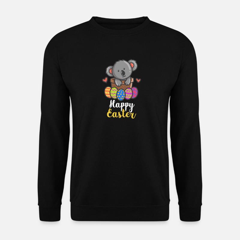 Ostern - Koala - Koalabär - Koalafans - Osterfest - Unisex Pullover - Schwarz