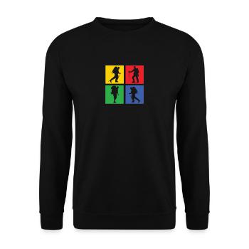 marche - Sweat-shirt Unisexe - noir - Devant - Alina (178cm) & Michal (187cm)