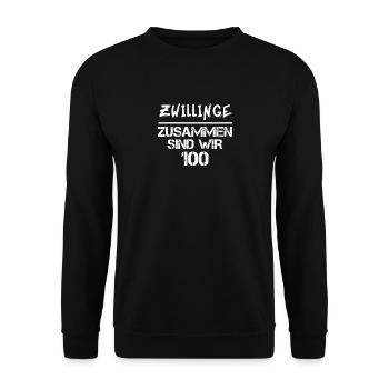 Jumeaux 50 anniversaire 100 ensemble cadeau - Sweat-shirt Unisexe - noir - Devant - Alina (178cm) & Michal (187cm)