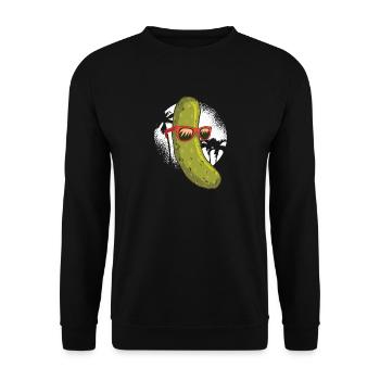 Cucumber - Cool Cucumber - Unisex Sweatshirt - black - Front - Alina (178cm) & Michal (187cm)